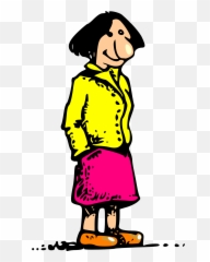 Cartoon Woman With Big Nose Free Image - If Sunday Then Monday Emoji,Ca Rtoon Girl Stamding Emotions