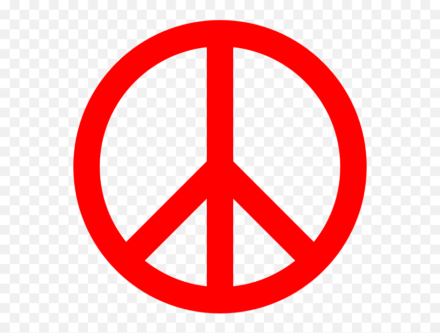 Red Peace Sign Clip Art At Clker Com Vector Clip Art - Red Peace Logo Vector Emoji,Eyes Ok Sign Emoji