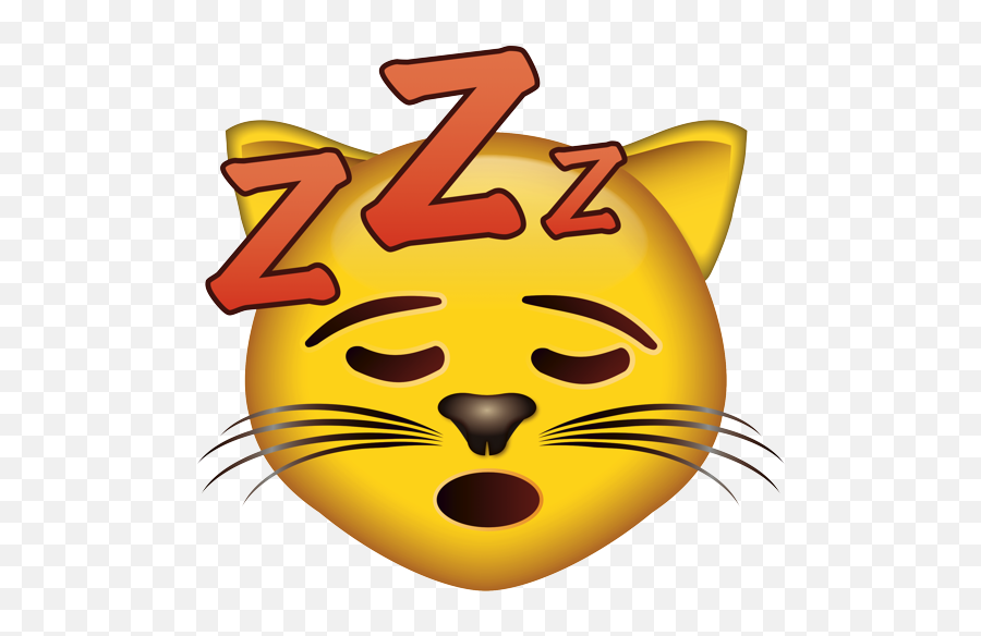 Cat Face Sleeping - Happy Emoji,Sleeping Cat Emoji
