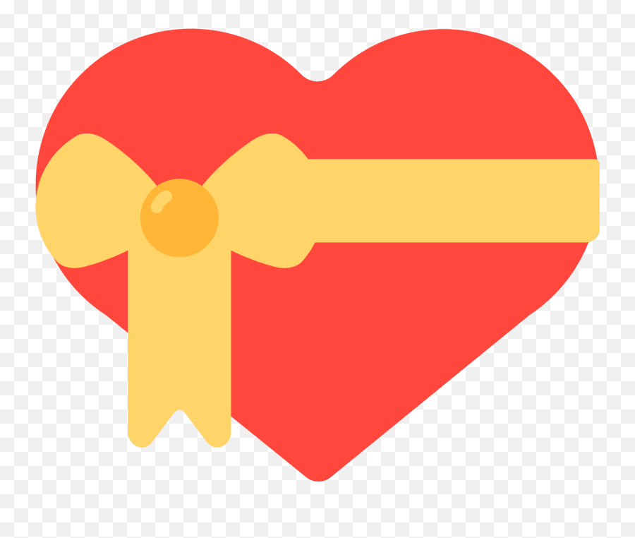 Heart With Ribbon Id 2029 Emojicouk - Heart Ribbon Emoji,Yellow Heart Emoji