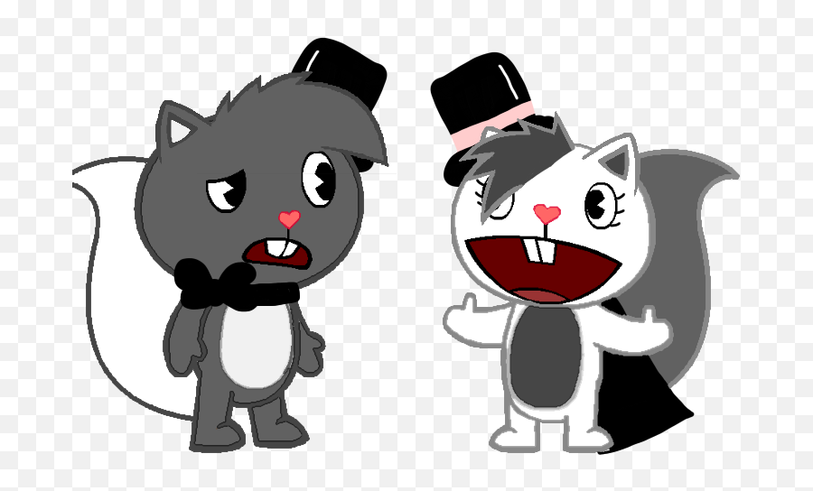 Yin And Yang Cute Happy Tree Friends World Wiki Fandom - Htf Flippy X Russell Lemon Emoji,Htf Emoticon Disco Bear