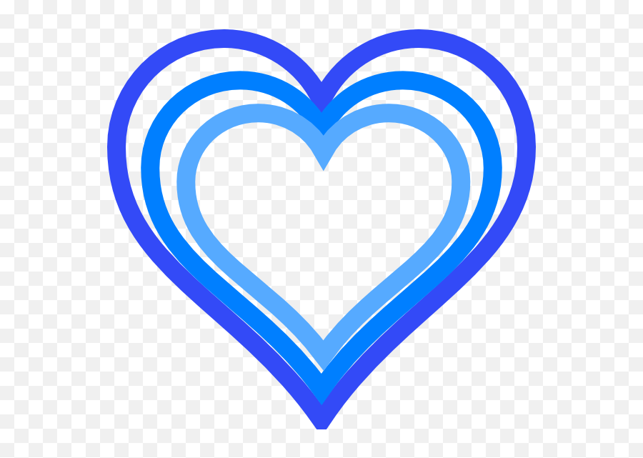 Blue Heart Clip Art Free - Clipart Heart Blue Emoji,Triple Heart Emoji Transparent