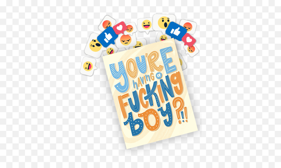 Inyourface Designs U2013 Funny Nsfw Greeting Cards - Dot Emoji,Happy Birthday Cousin Emoji