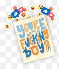 Inyourface Designs U2013 Funny Nsfw Greeting Cards - Dot Emoji,Happy Birthday Cousin Emoji