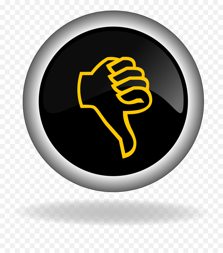 Pulgar Hacia Abajo Botón Icono - Imagen Gratis En Pixabay Emoji,Emoticon Pulgar Arriba Png