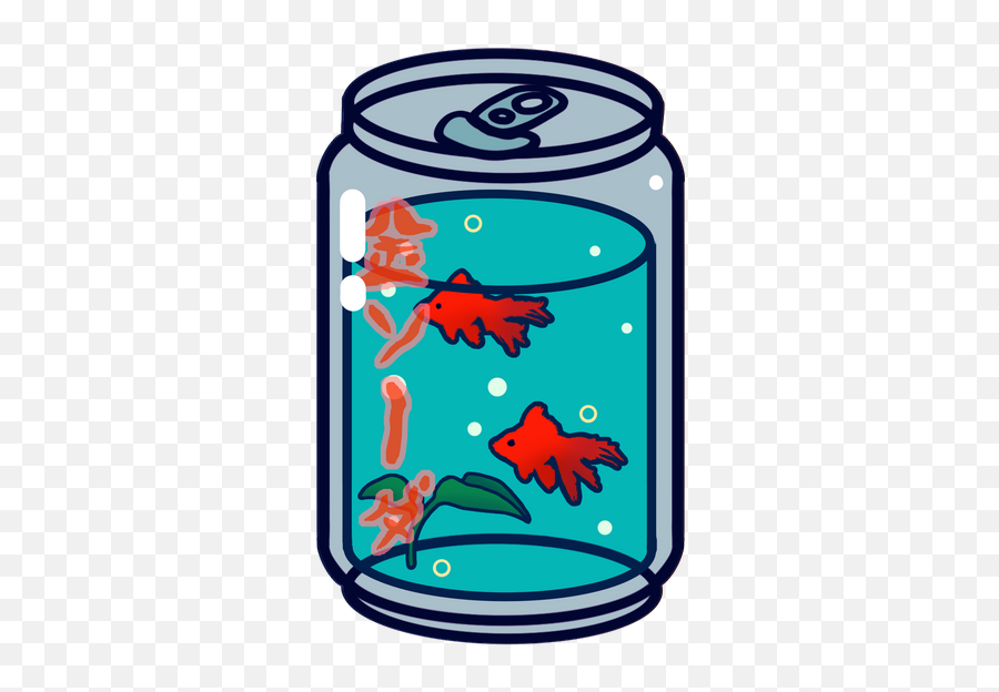 Goldfish Soda Sticker By Seerlight - White Background 3x3 Emoji,Detective Emoji Windows 10