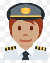 Pilot Emoji Clipart - Peaked Cap,Us Army Emoji