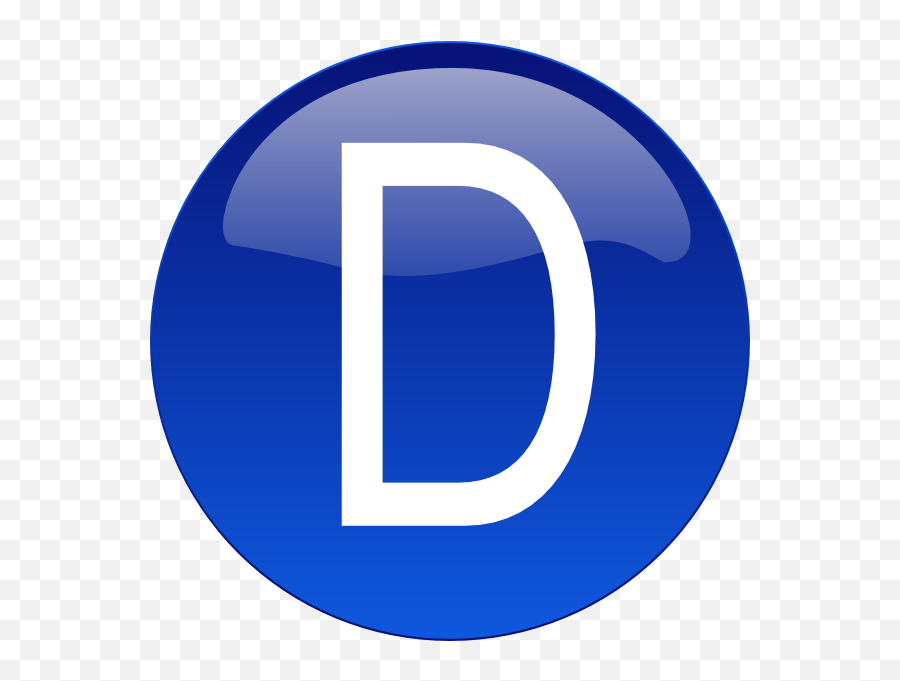 Blue D Clip Art At Clker - Blue Letter D Clipart Emoji,D&d Emoji