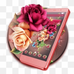 Flourishing Garnet Rose Theme - Smartphone Emoji,Rose Emoji Android