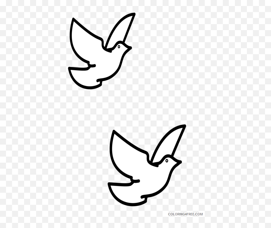 Dove Silhouette Coloring Pages - Lovely Emoji,Trash Dove Emoji