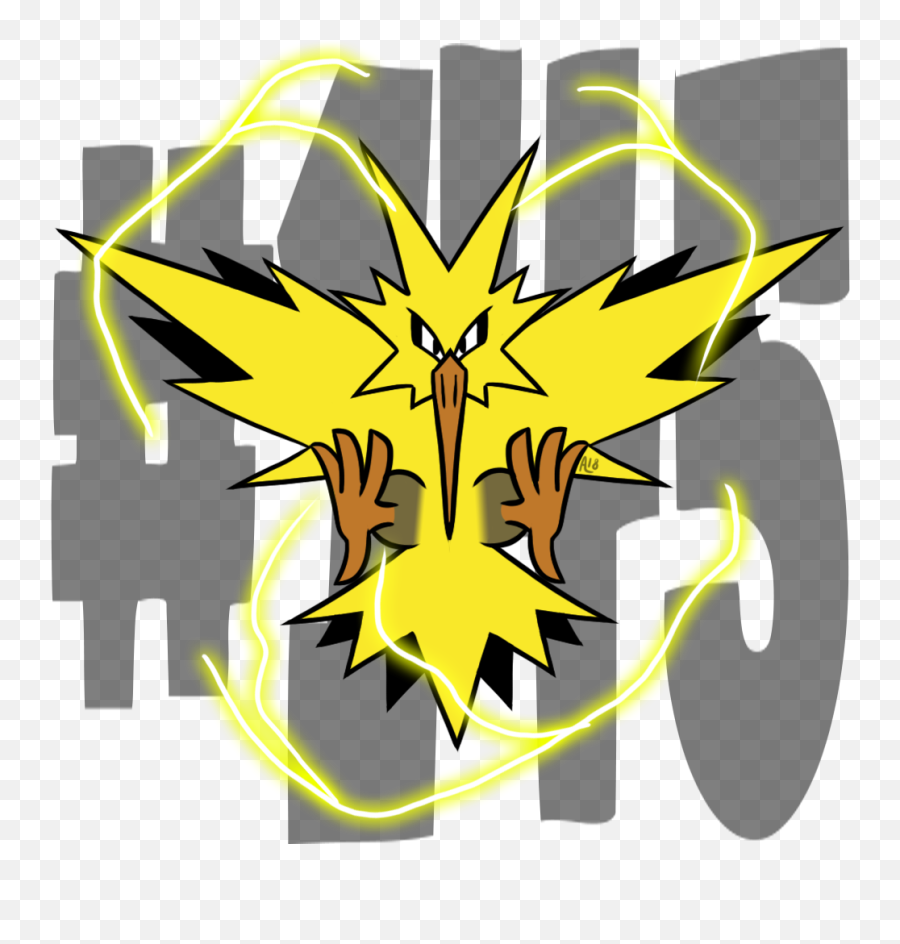 Zapdos Pokemon Pokemonaday Artists On - Thunderbird Pokemon Logo Emoji,Emoji For Thunderbird