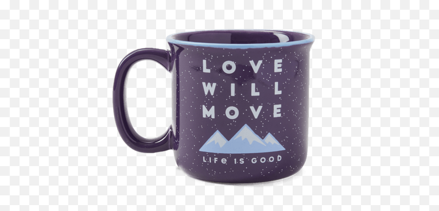 Will Move Mountains Happy Camper Mug - Serveware Emoji,Emoji Coffee Cups