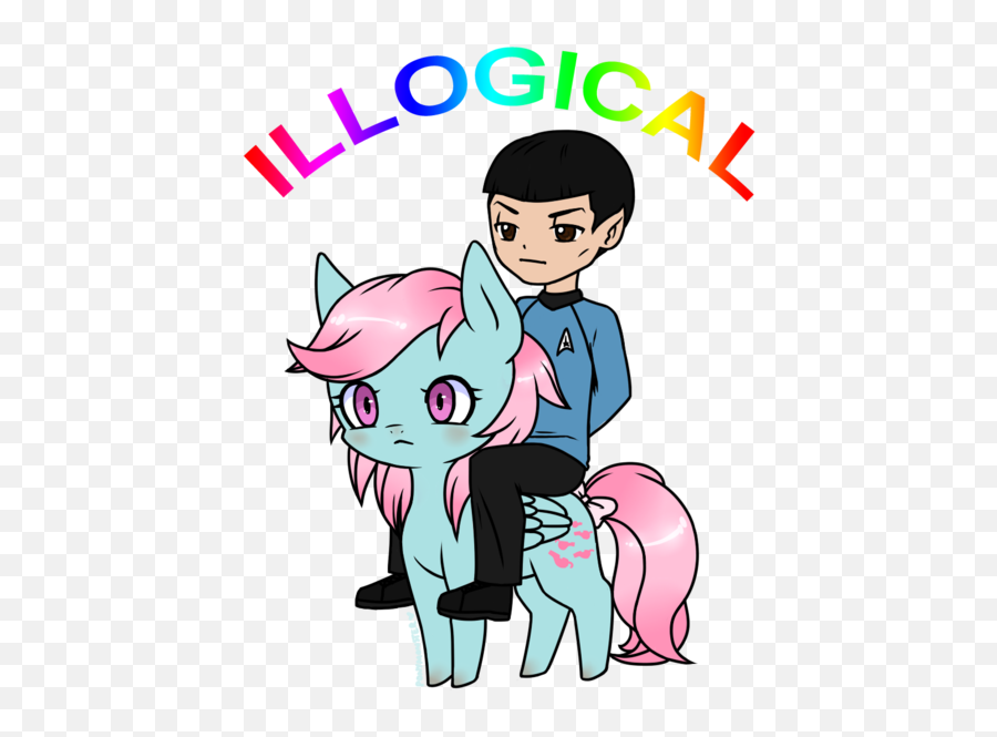 325807 - Artistponymonster Crossover Derpibooru Import Mythical Creature Emoji,Spock Showing Emotion