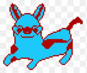 Heart Glasses Png - Colorful Dog With Heart Glasses Leafeon Pixel Art Png Emoji,Dog With Glasses Emojis