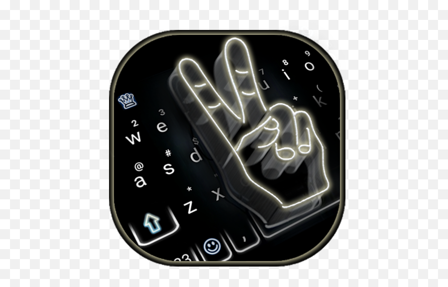 Neon Victory Keyboard Theme - Google Playko Aplikazioak Sign Language Emoji,New Gaia Emoticons