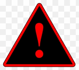 Red Warning Sign Png Transparent Png - Warning Sign Red And Black Emoji,Caution Emoji
