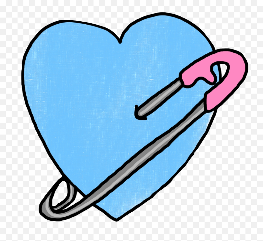 Blue Hearts Pin Sticker Overlay Sticker - Png Hearts Emoji,Red Heart Emojis Different In Sierra