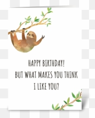 Happy Birthday Sloth - Language Emoji,Sloth Emoticon Facebook