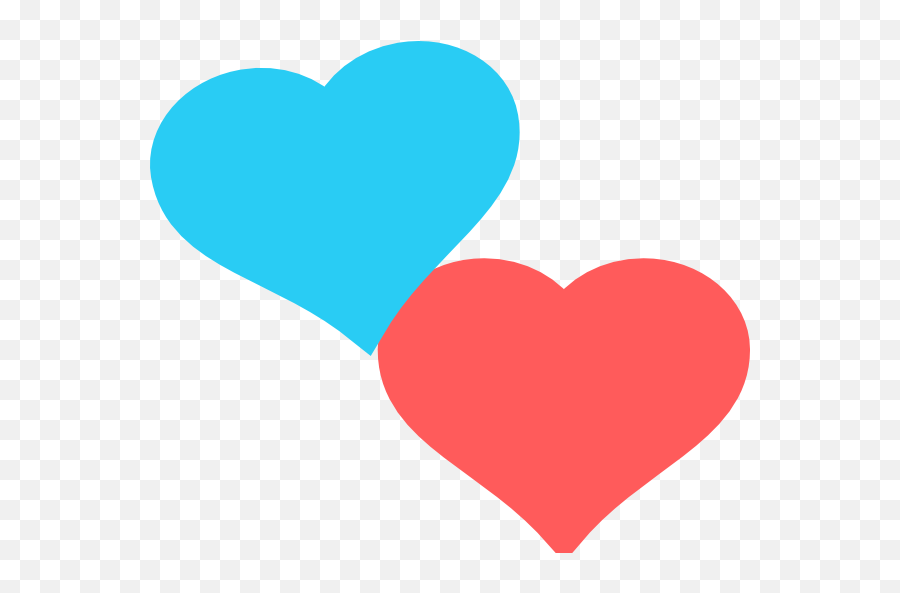 2 Hearts Png 2 Hearts Png Transparent Free For Download On - Blue Red Hearts Emoji,Blue Heart Emoji Transparent