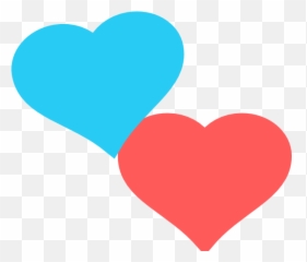 2 Hearts Png 2 Hearts Png Transparent Free For Download On - Blue Red Hearts Emoji,Blue Heart Emoji Transparent