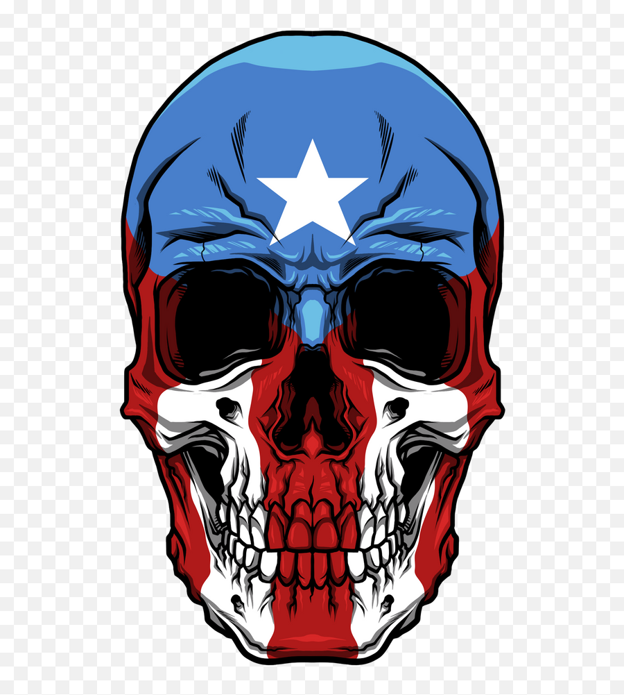 Puerto Rico Skull - Puerto Rican Skull Emoji,Are Emoticons Non-material Culture