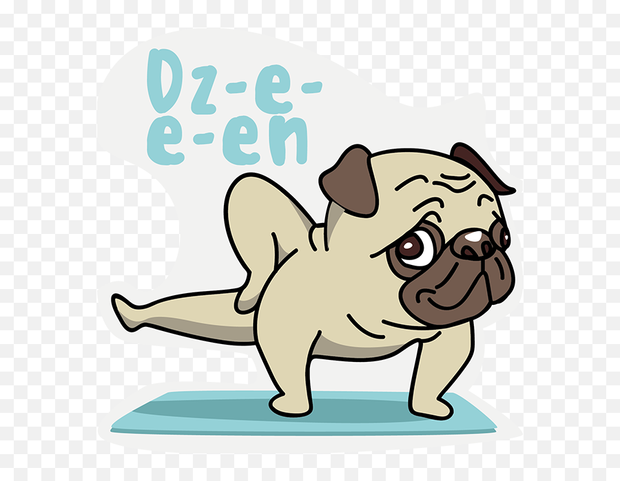 Pug Sticker Messages Sticker - 1 Clipart Full Size Clipart Emoji,Pack De Emojis Png 2017