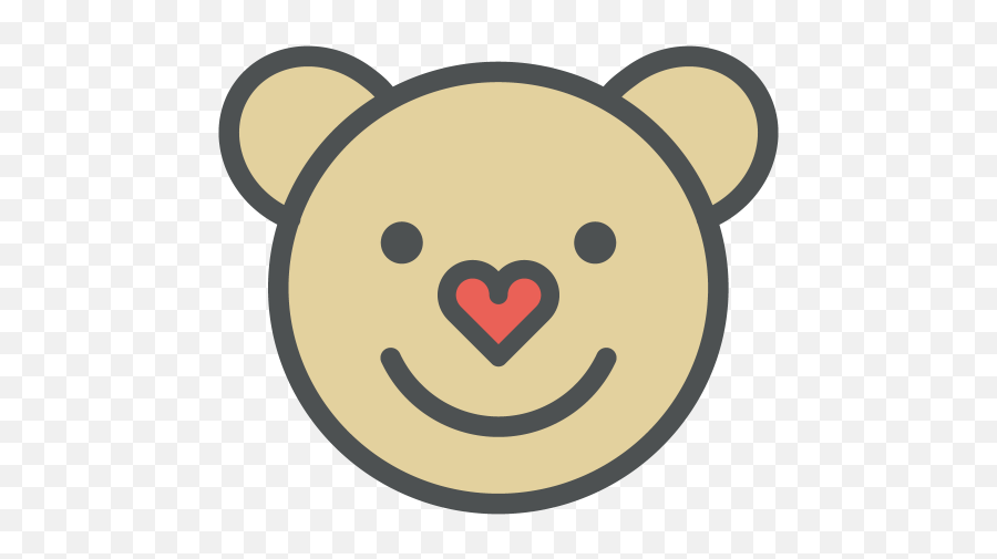 Love Bear Free Icon Of Flat Line Valentine Icons - Monkey Closed Eyes Icon Emoji,Whatsapp Emoticon Bear
