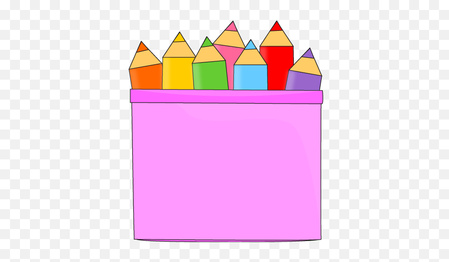 Colored Pencils In A Pencil Holder Clip Art - Colored Emoji,Cute Pink Emoji Pencil Pouch Pink