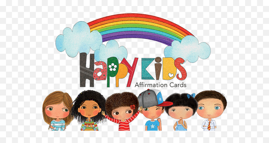 Happy Kids Affirmation Cards For Kids Little Curly Made Emoji,Cartoon About Kids Emotions