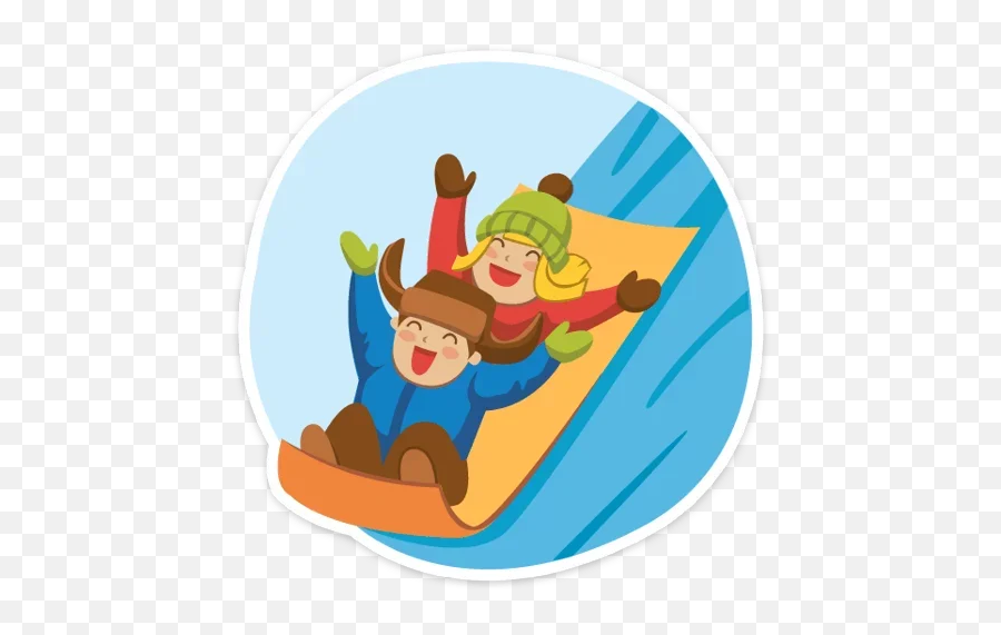 Telegram Sticker From Pack Emoji,Sledding Emoji