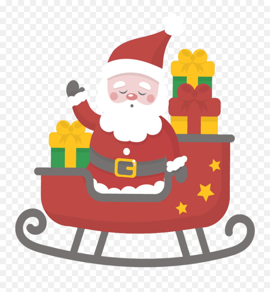 Free U0026 Cute Santa Sleigh Clipart For Your Holiday Emoji,Sled Emoji