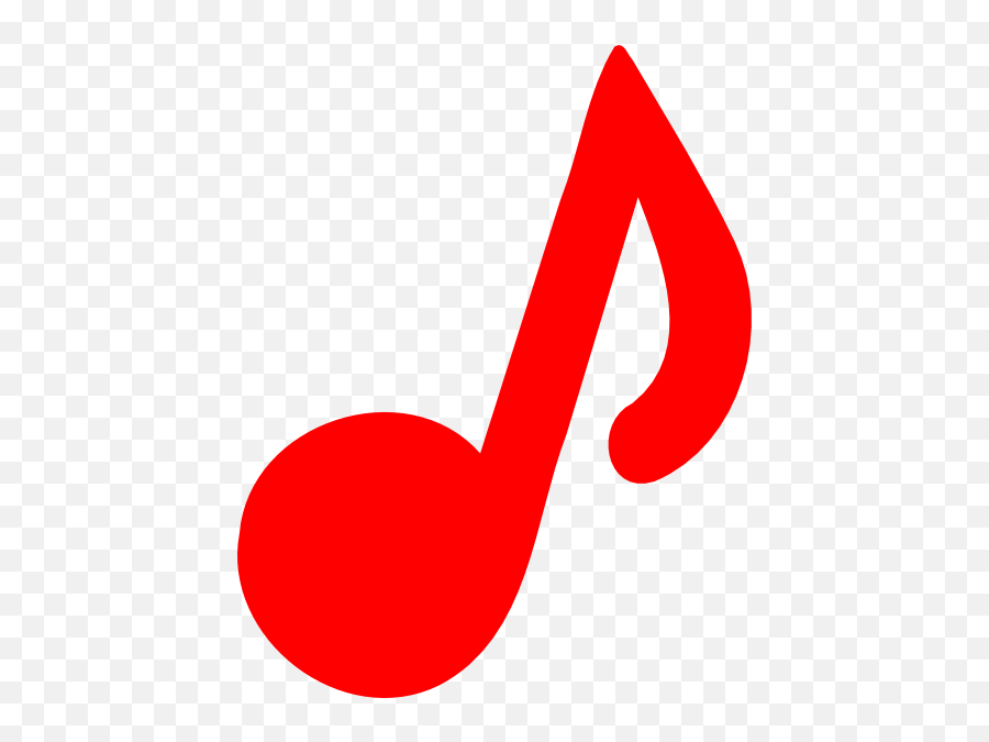 Red Music Note Clip Art At Clkercom - Vector Clip Art Emoji,Quarter Note Emoji