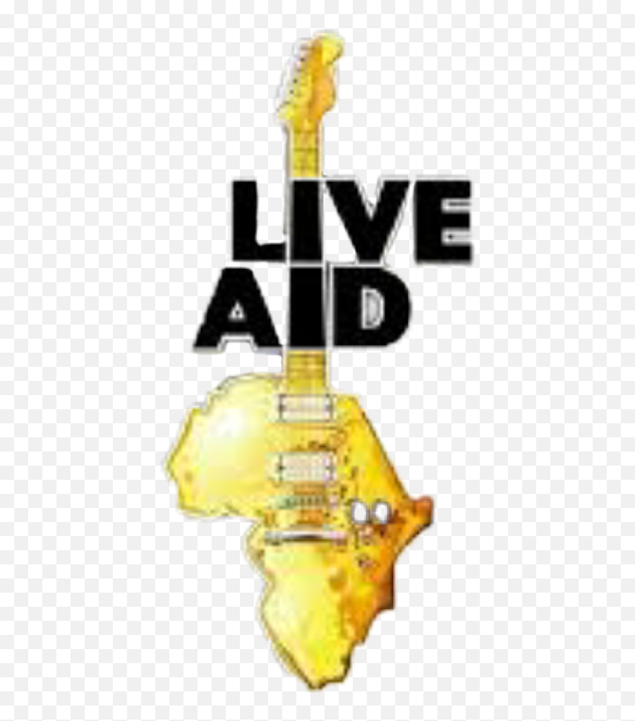 Liveaid 80s Music Logo Sticker - Live Aid Emoji,Emoji Pop 85