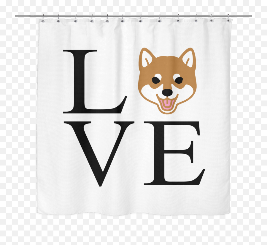 Download Hd Shiba Inu Love Shower Curtain - Delta Sigma Alive Brand Logo Emoji,Delta Emoji