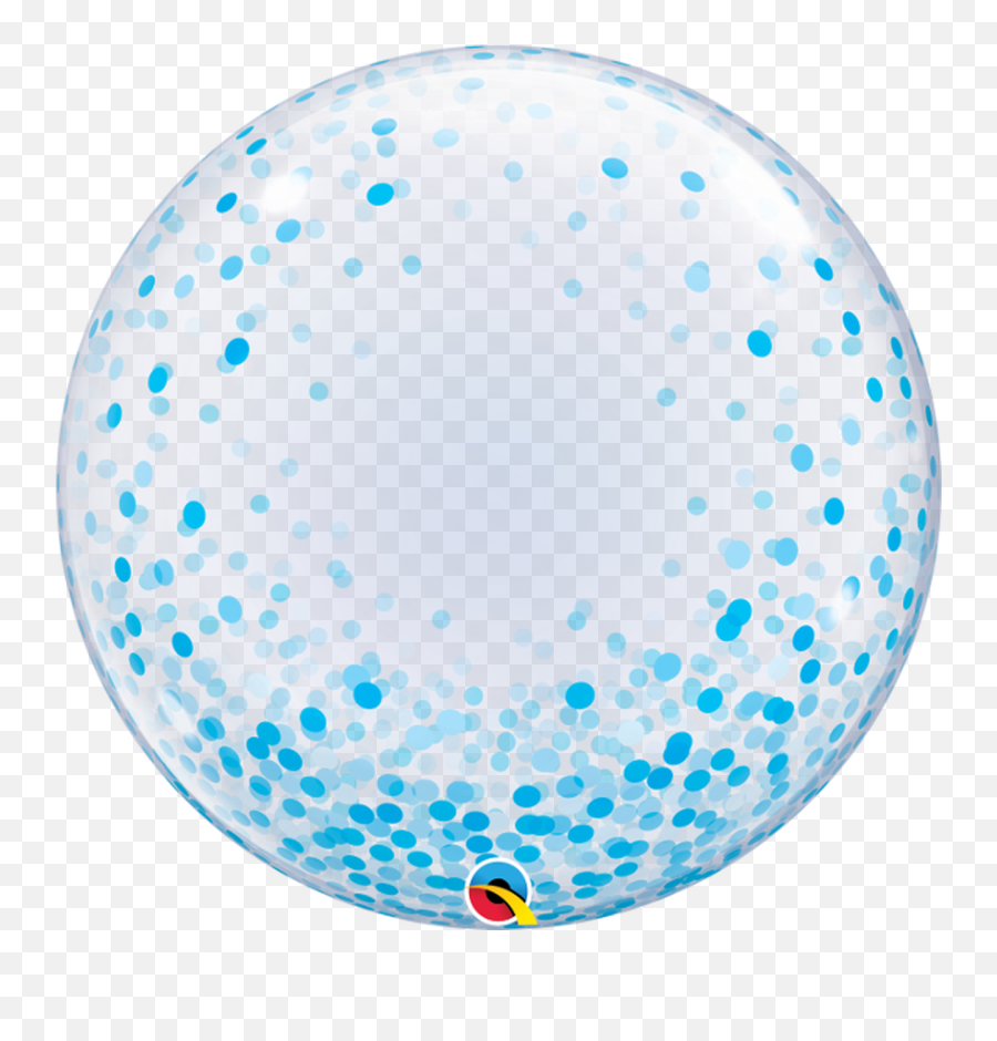 24q Deco Bubble Confetti Dots All Around Blue1 Count Emoji,Confetti Emoji Png