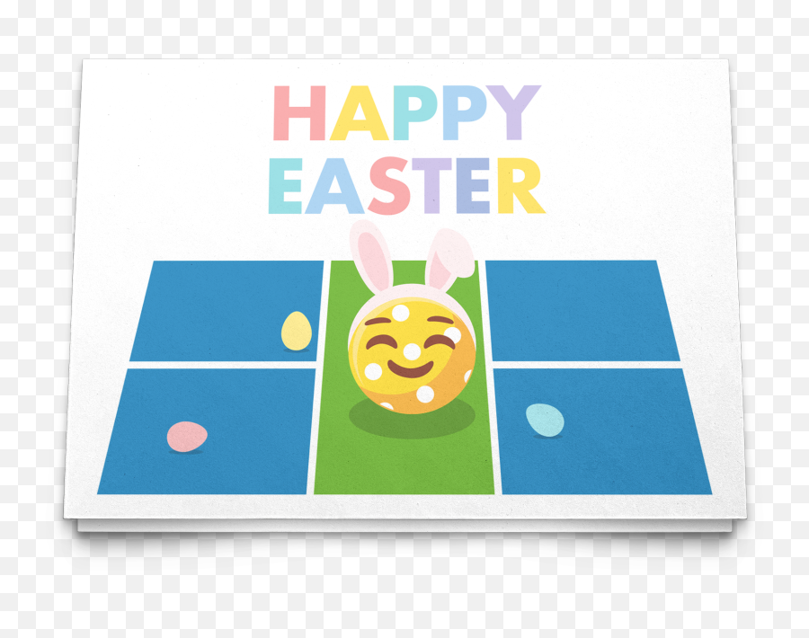 Pickleball Greeting Cards - Happy Hollow Park And Zoo Emoji,Easter Emoji