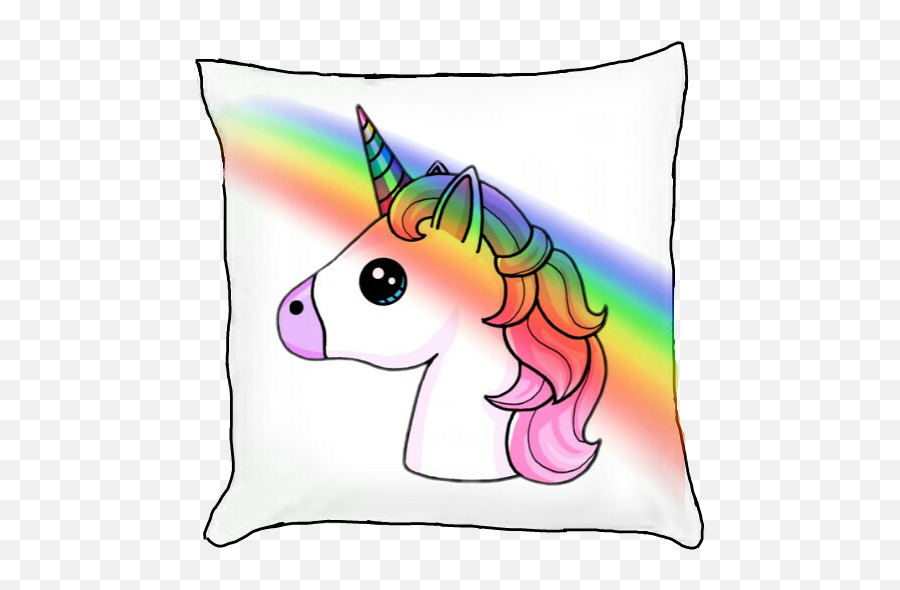 Cute Pillows Sticker Challenge - Easy Drawing Draw Unicorn Emoji,Rainbow Emoji Pillow