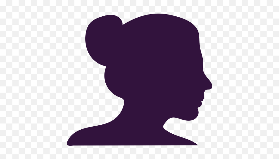 Face Right Facing Lady Silhouette - Silueta De Cara Png Emoji,Me Gusta Facebook Emoticon