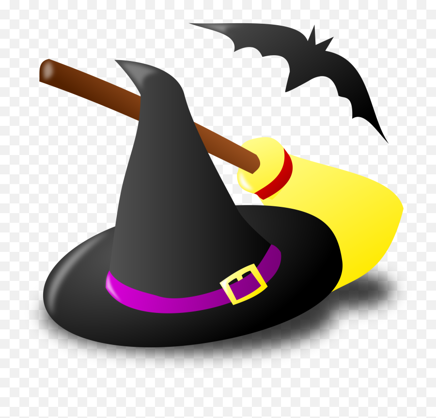 Witch Clipart Broom Witch Broom - Broomstick And Witch Hat Emoji,Witches Hat Emoticon