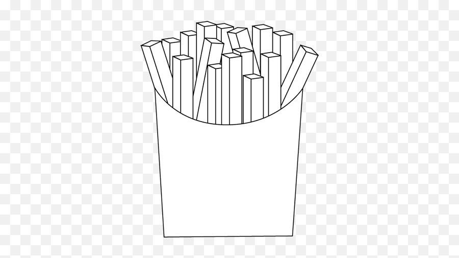 Black And White French Fries - Salty Food Clipart Black And White Emoji,Emojis With Empty Birthday Boxes And Cartons Inside