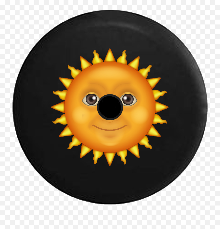 2018 2019 Wrangler Jl Backup Camera Sun Sunshine Smiling Face In Summer Spare Tire Cover For Jeep Rv 32 Inch - Walmartcom Gn Jokes Emoji,Mini Me Emoticon Images