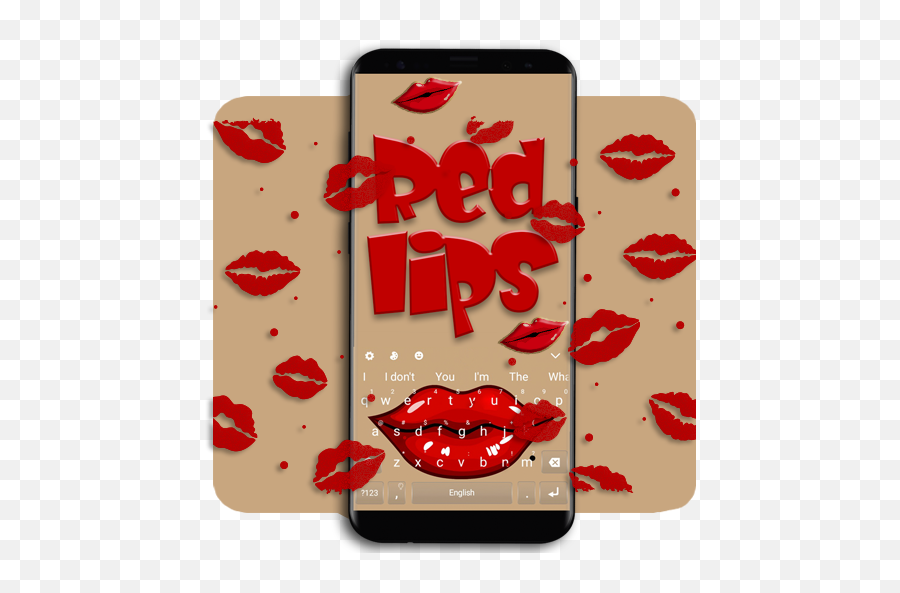 Red Kiss Lips Keyboard Theme U2013 U201egoogle Playu201c Programos - Girly Emoji,Lollipop Emoji Keyboard