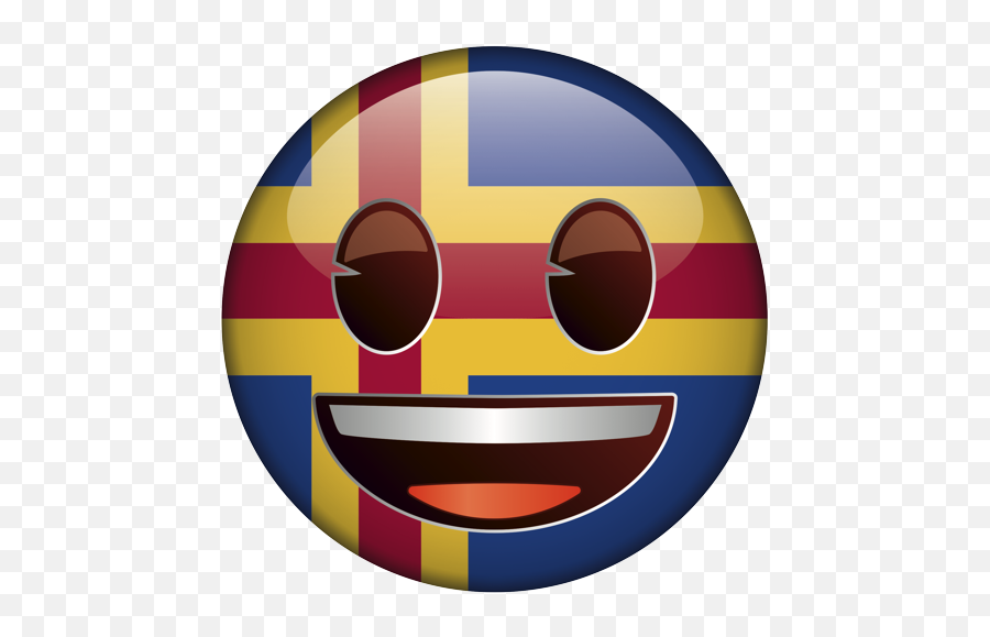 Emoji U2013 The Official Brand Face Flag Aland Europe - Happy,Big Eyes Emoticon Basic