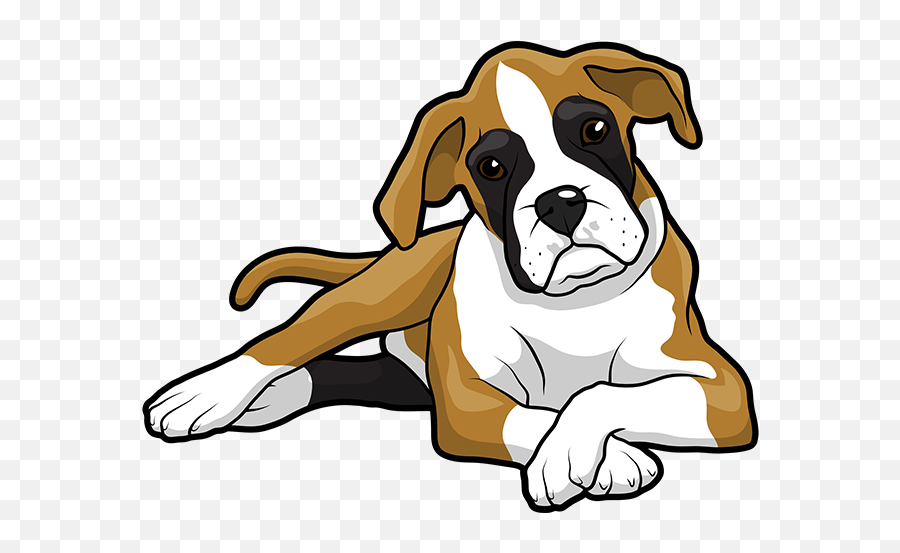 Boxermoji - Boxer Dog Cartoon Transparent Emoji,Boxer Emojis