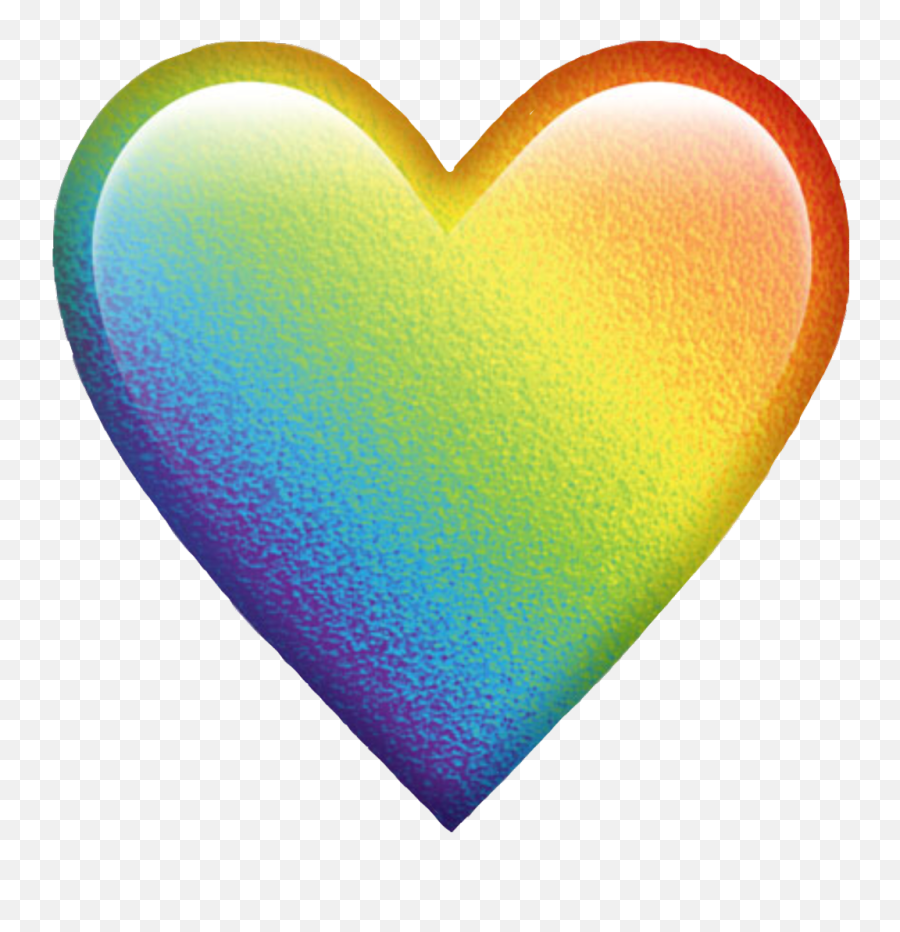Download Heart Rainbow Emoji Emojiheart Heartemoji - Heart Emoji Different Colors,Yellow Heart Emoji