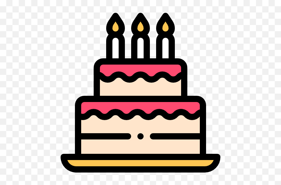 Birthday Cake Free Vector Icons - Birthday Cake Icon Emoji,How Do I Change The Color Of The Birthday Cake Emoticon On Facebook