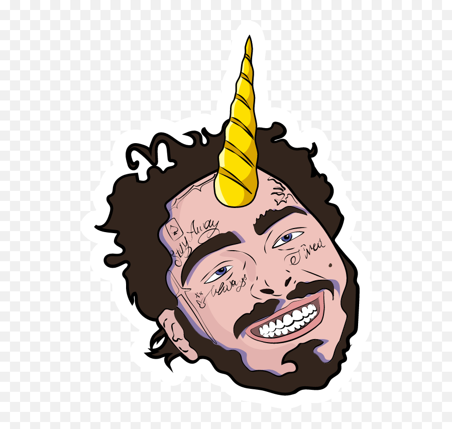 Post Malone Unicorn Unicorn Stickers Post Malone - Post Malone Unicorn Emoji,Snoop Dogg Ebonics Emoji