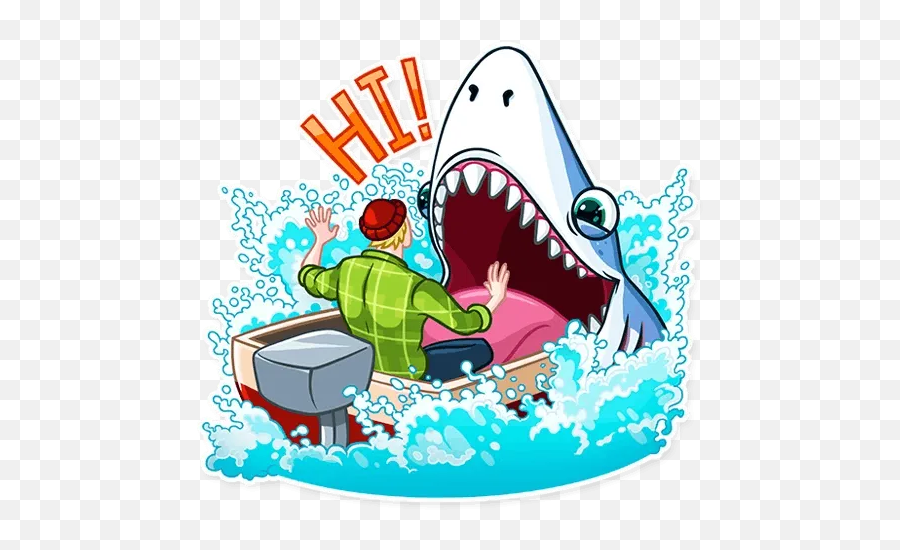 Itu0027s A Sharku201d Stickers Set For Telegram - Great White Shark Emoji,Shark Emoji Facebook
