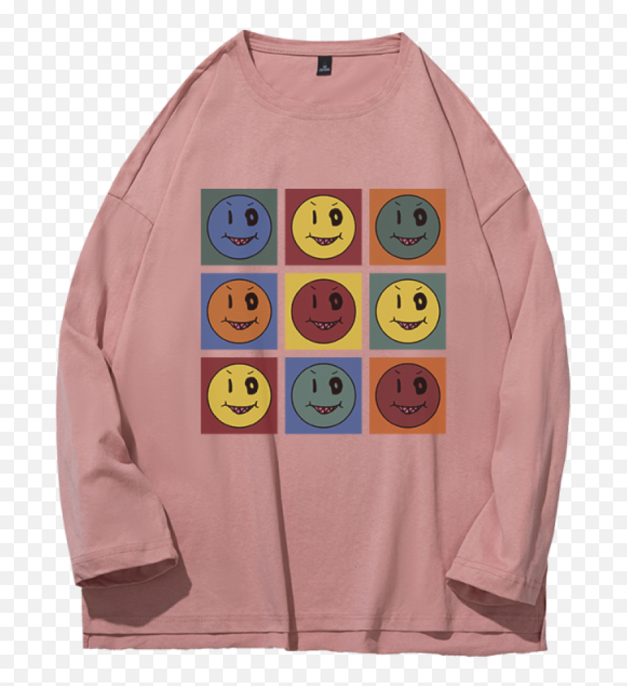 Fashion Funny Design Women Mens Colorful Happy Face Emojis Print Casual Long Sleeve Pullover Sweatshirt Tops,Outfits Inspired By Emojis