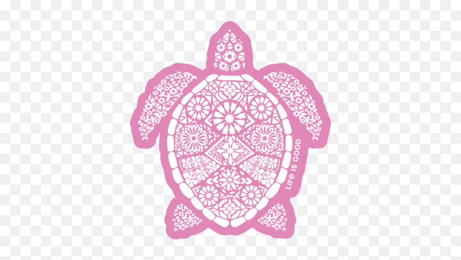 Beautiful Turtle Small Die Cut Decal - Girly Emoji,Turtle Bird Emoji